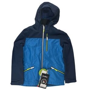 Killtec Kids Hooded Waterproof Navy Blue Rain Jacket Size 10 NWT